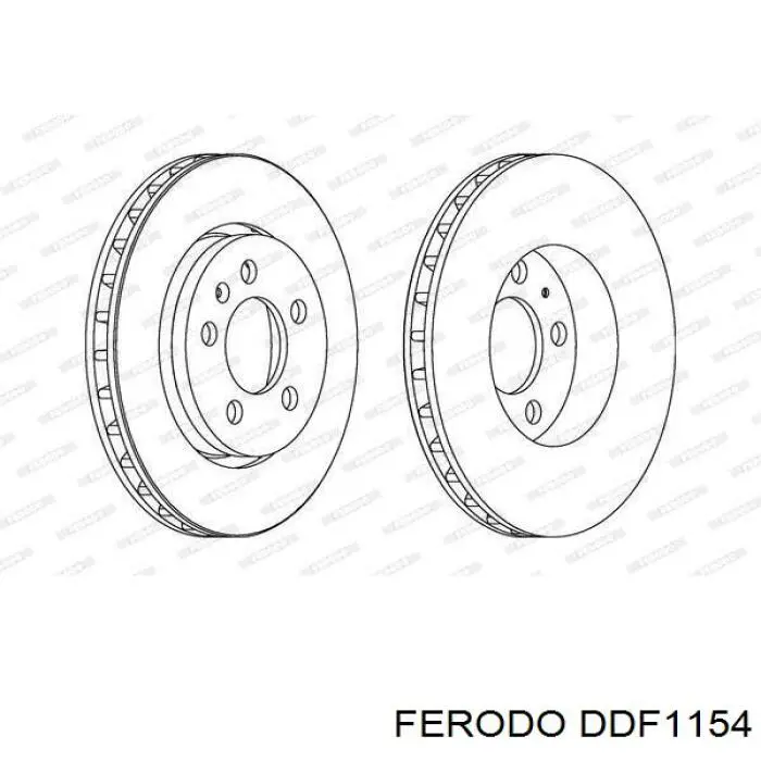 DDF1154 Ferodo disco de freno trasero