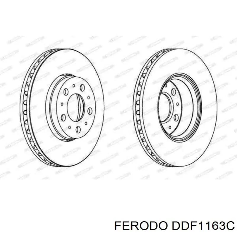 DDF1163C Ferodo disco de freno delantero