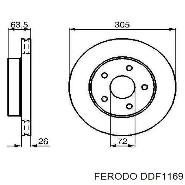 DDF1169 Ferodo freno de disco delantero