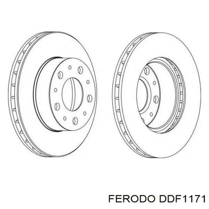 DDF1171 Ferodo disco de freno delantero