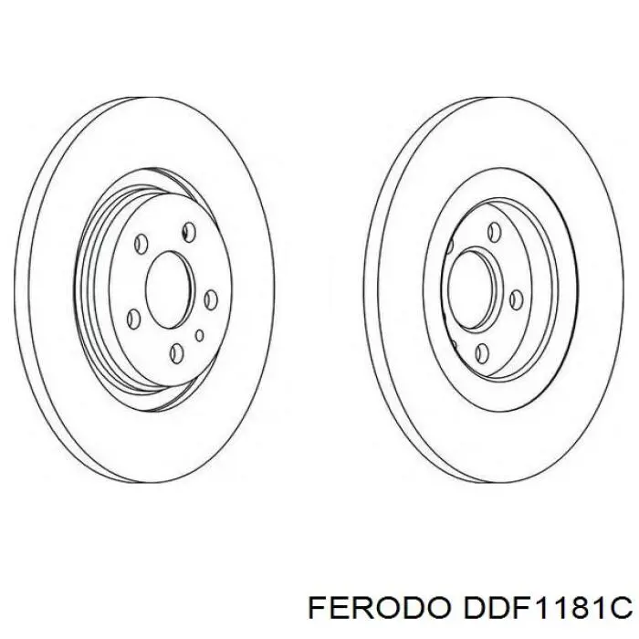 DDF1181C Ferodo disco de freno trasero