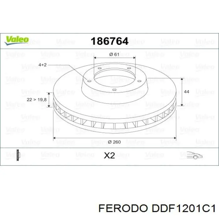 Freno de disco delantero Nissan Versa E12X