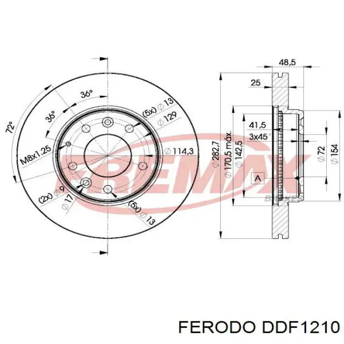 Freno de disco delantero Mazda 6 GY