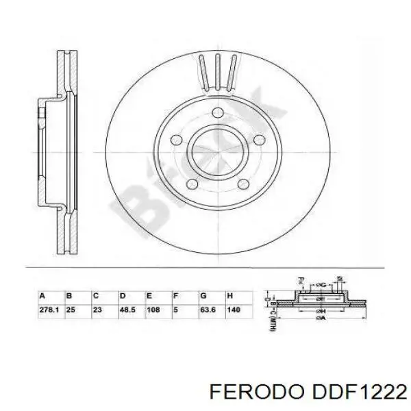 DDF1222 Ferodo Discos