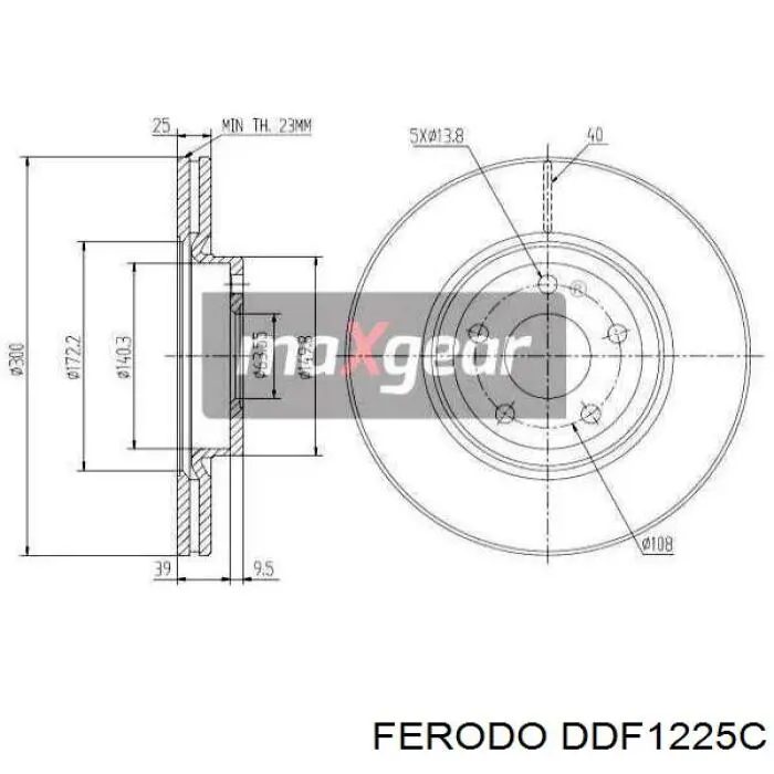 DDF1225C Ferodo freno de disco delantero