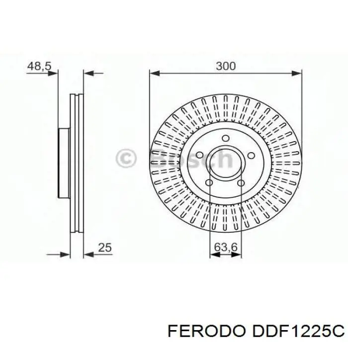 Freno de disco delantero Volvo V40 525, 526