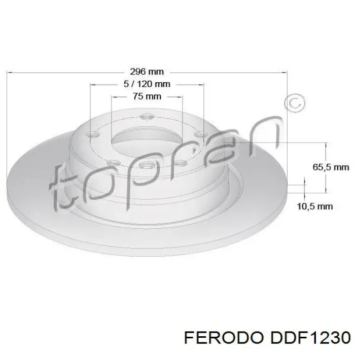 DDF1230 Ferodo disco de freno trasero