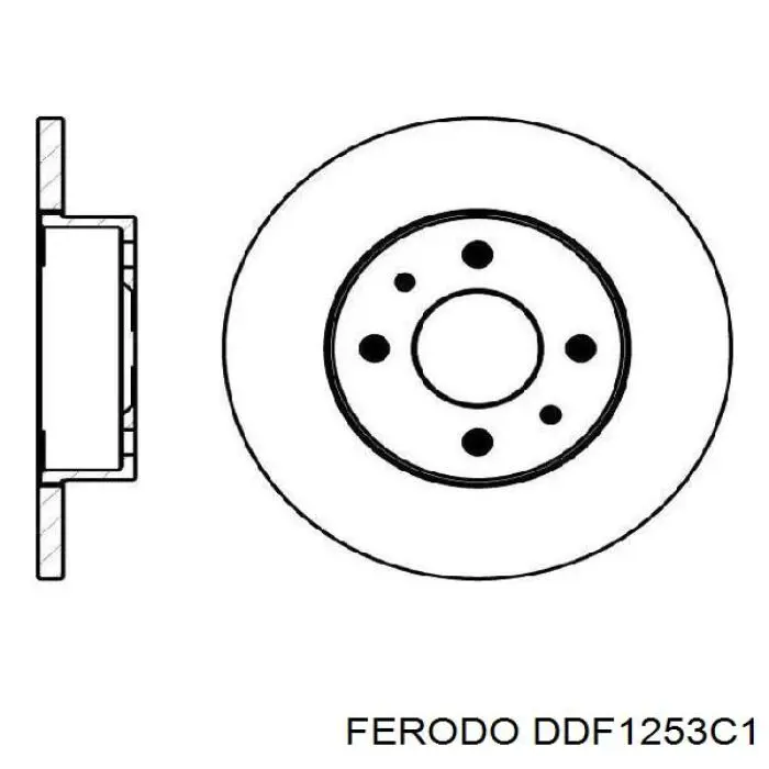 Disco de freno DDF1253C1 Ferodo