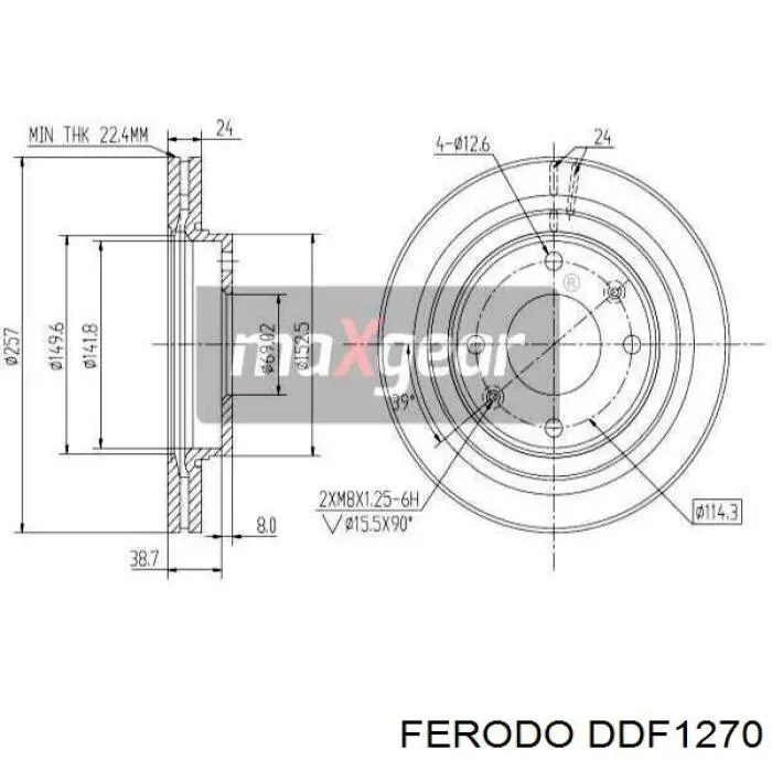 DDF1270 Ferodo freno de disco delantero