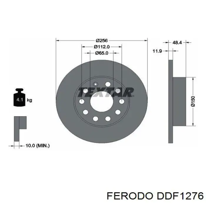 Disco de freno trasero Ferodo DDF1276 precio, desde 24,01 EUR