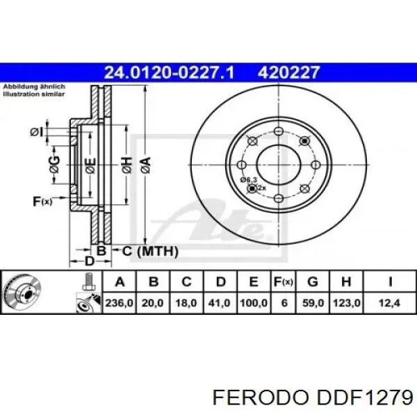 Frenos delanteros Ferodo DDF1279 precio, desde 26,54 EUR