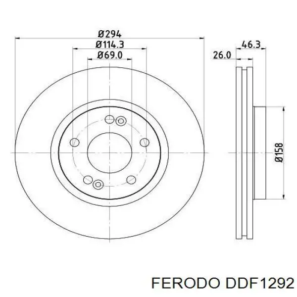 DDF1292 Ferodo disco de freno delantero