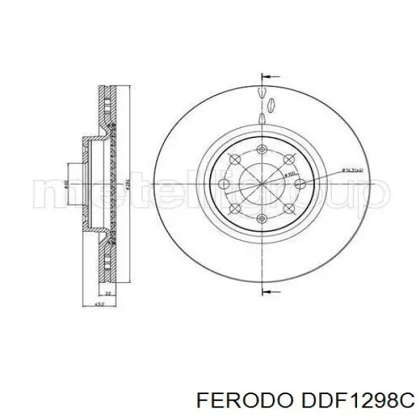 Comprar DDF1298C Ferodo Freno de disco delantero