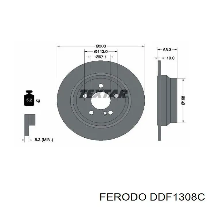 Frenos traseros Ferodo DDF1308C