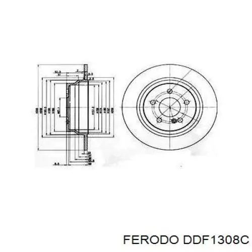 Disco de freno trasero Ferodo DDF1308C precio, desde 37,80 EUR