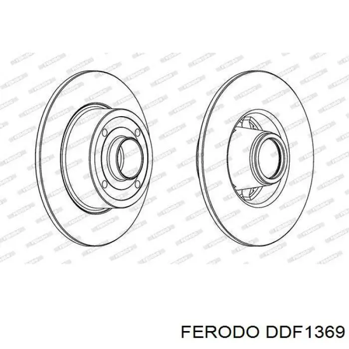 DDF1369 Ferodo disco de freno trasero