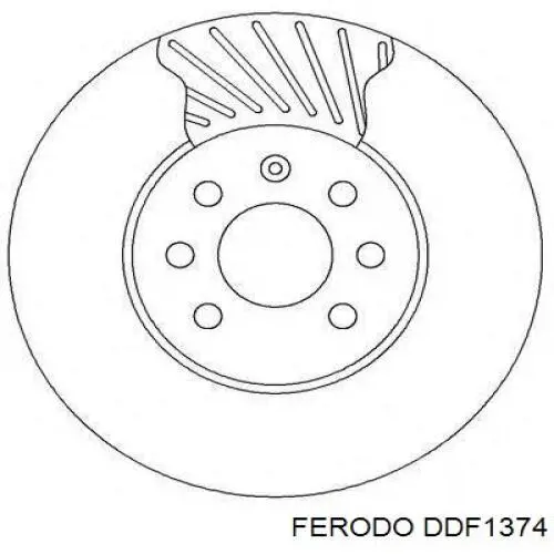 Disco de freno DDF1374 Ferodo