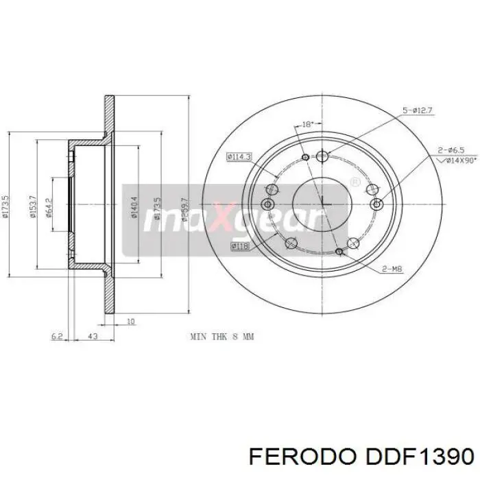Frenos traseros Ferodo DDF1390