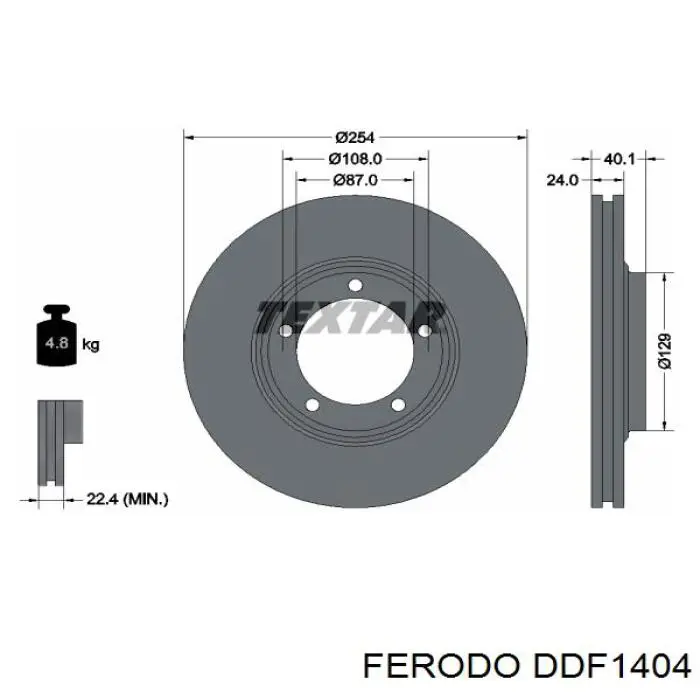 Frenos delanteros Ferodo DDF1404 precio, desde 34,71 EUR