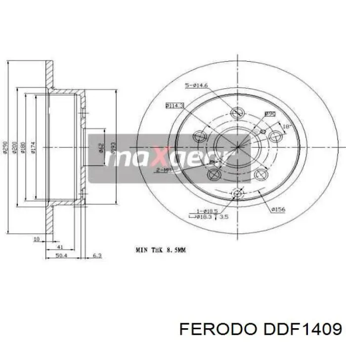 DDF1409 Ferodo disco de freno trasero