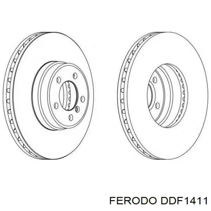 DDF1411 Ferodo disco de freno delantero