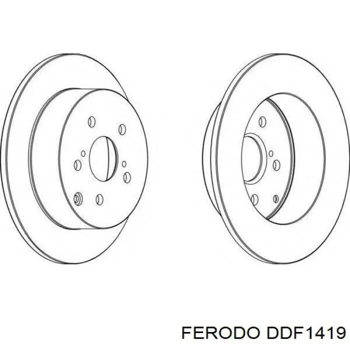DDF1419 Ferodo disco de freno trasero