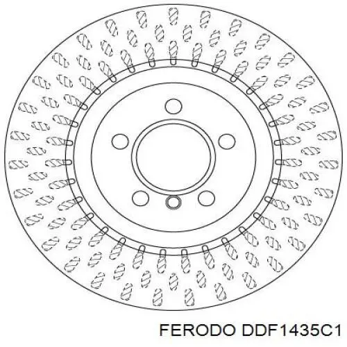 DDF1435C1 Ferodo disco de freno delantero