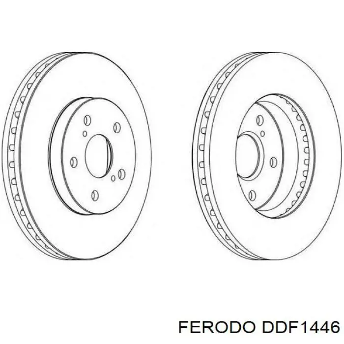 DDF1446 Ferodo disco de freno delantero