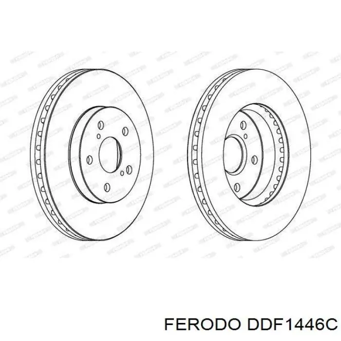 DDF1446C Ferodo disco de freno delantero