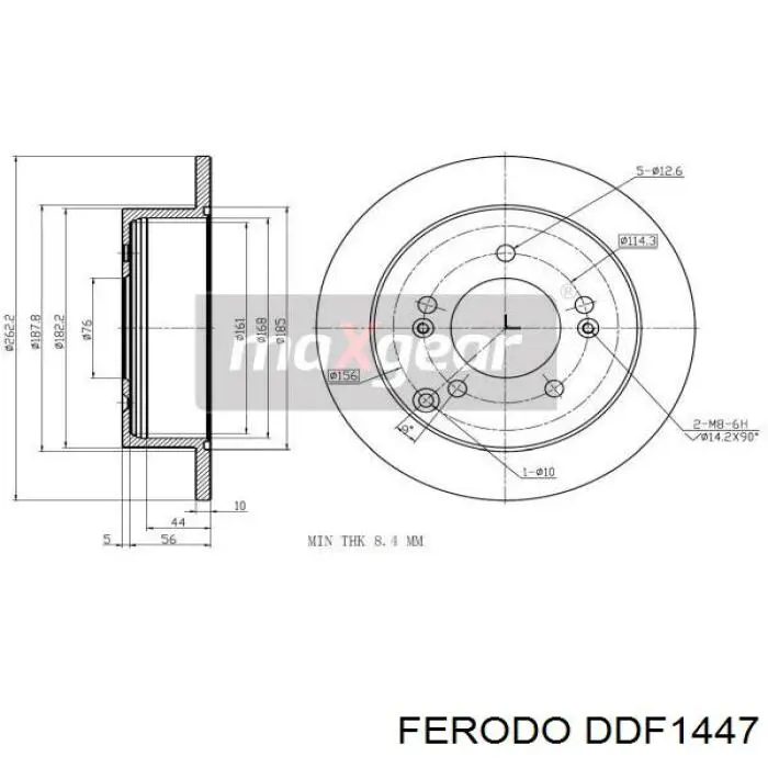 DDF1447 Ferodo disco de freno trasero