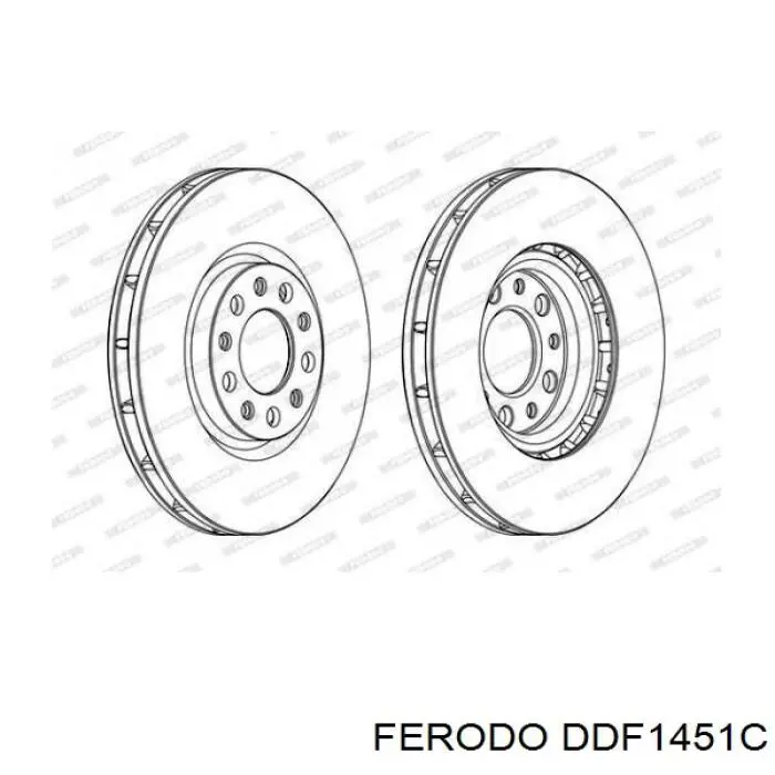 DDF1451C Ferodo freno de disco delantero