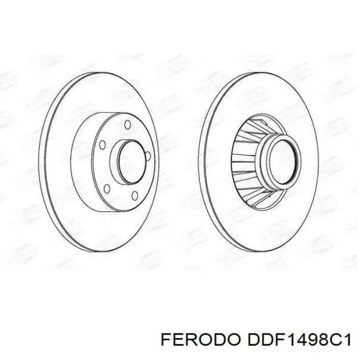 DDF1498C1 Ferodo Freno de disco trasero