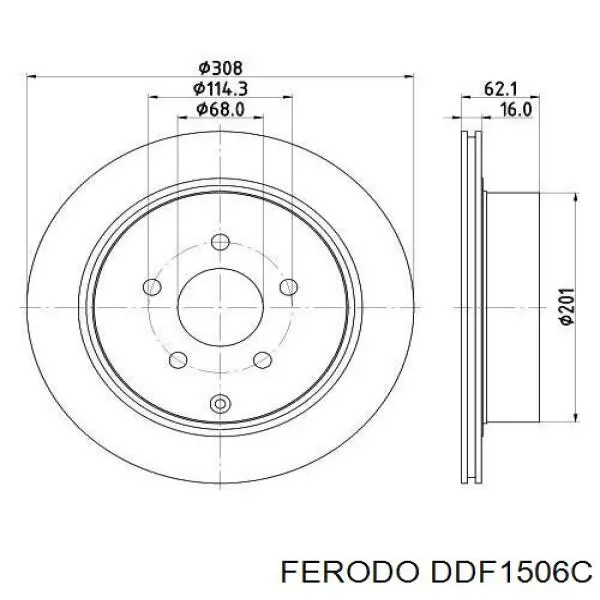 Disco de freno trasero Ferodo DDF1506C precio, desde 39,76 EUR