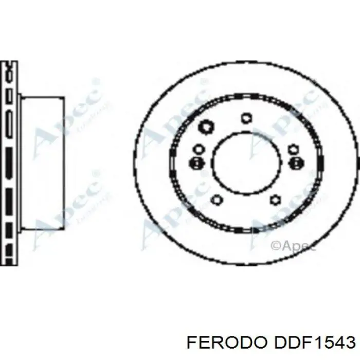 DDF1543 Ferodo disco de freno trasero