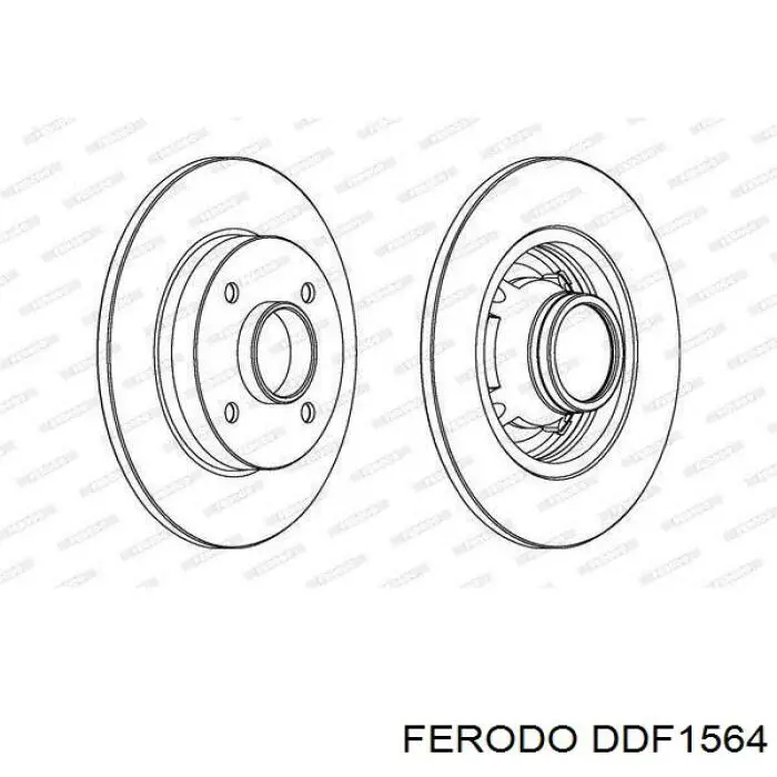 DDF1564 Ferodo disco de freno trasero