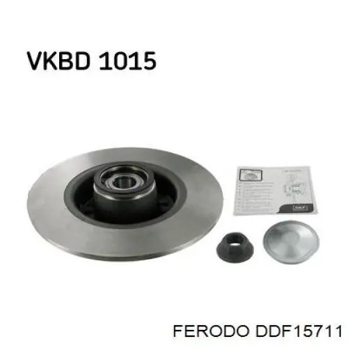 DDF15711 Ferodo disco de freno trasero