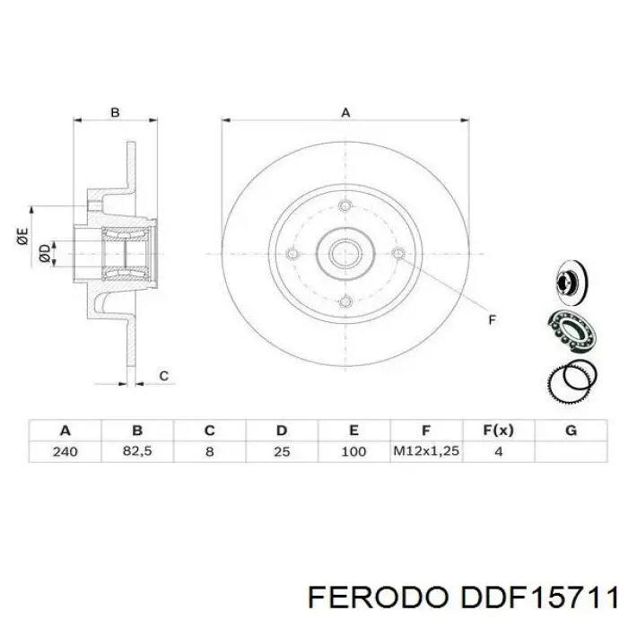 Disco de freno trasero Alfa Romeo 33 905