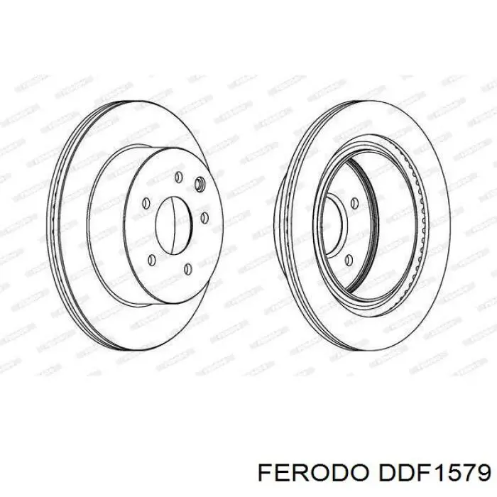Comprar DDF1579 Ferodo Disco de freno trasero