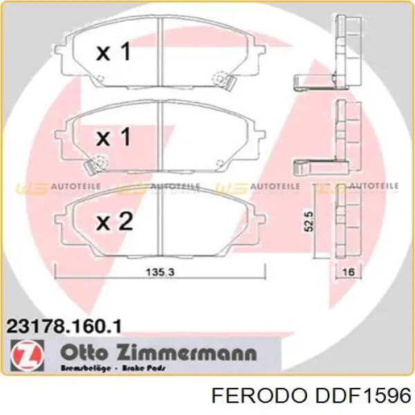 Frenos delanteros Ferodo DDF1596 precio, desde 55,09 EUR