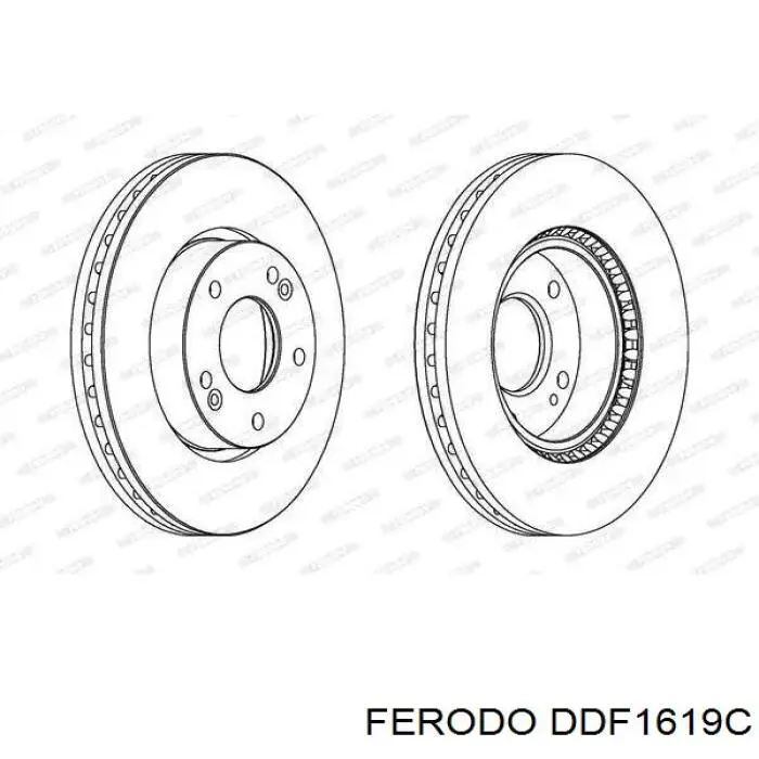 Disco de freno DDF1619C Ferodo