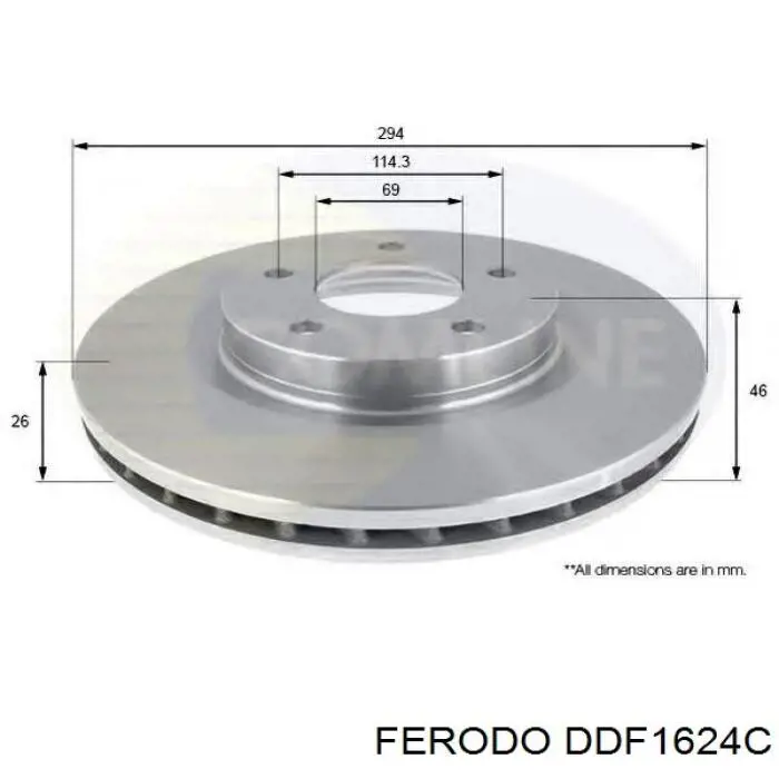 DDF1624C Ferodo Discos