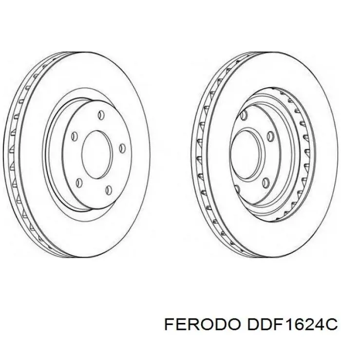 DDF1624C Ferodo freno de disco delantero