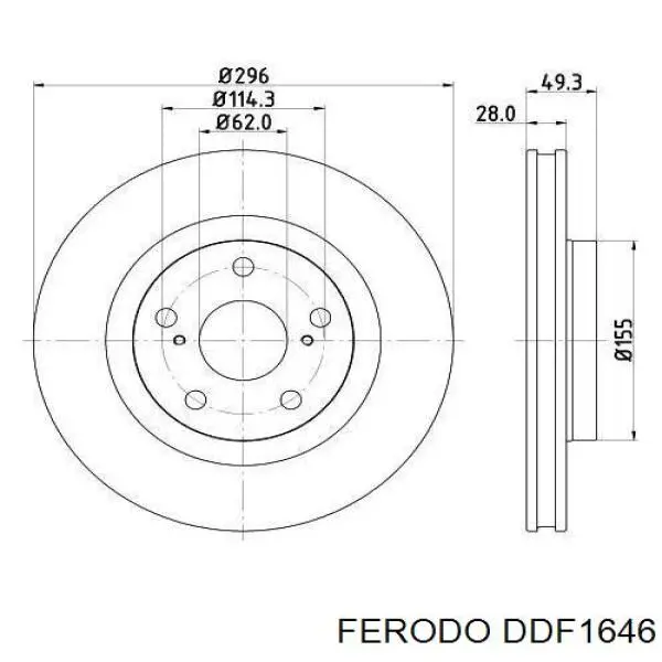 Comprar DDF1646 Ferodo Freno de disco delantero