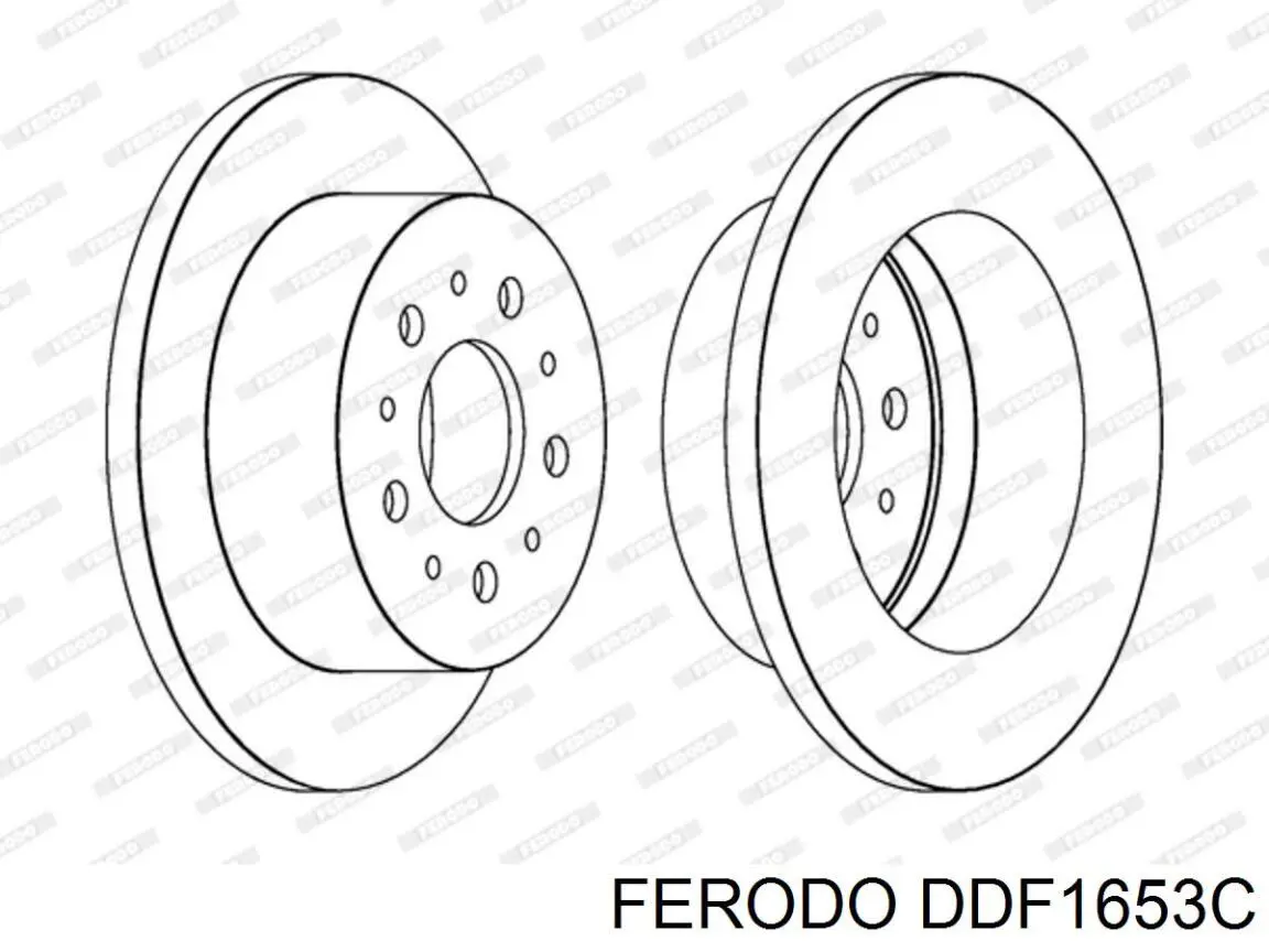 DDF1653C Ferodo disco de freno trasero