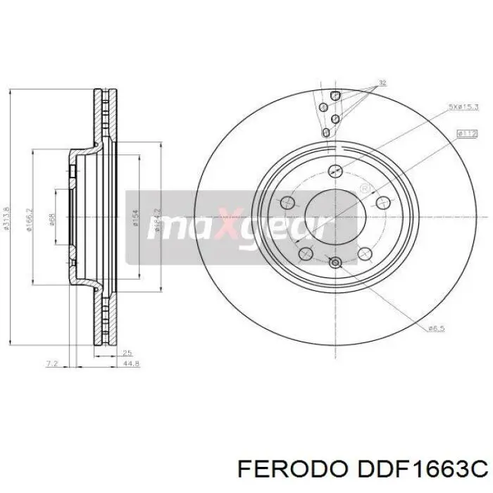 Comprar DDF1663C Ferodo Freno de disco delantero