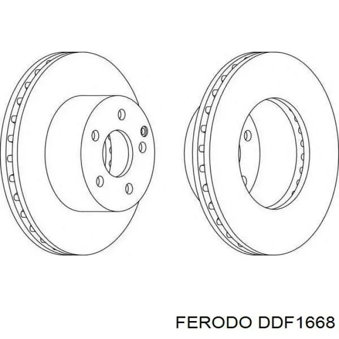 DDF1668 Ferodo disco de freno delantero