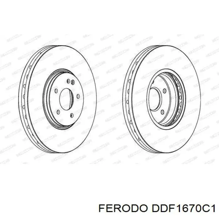 DDF1670C-1 Ferodo freno de disco delantero