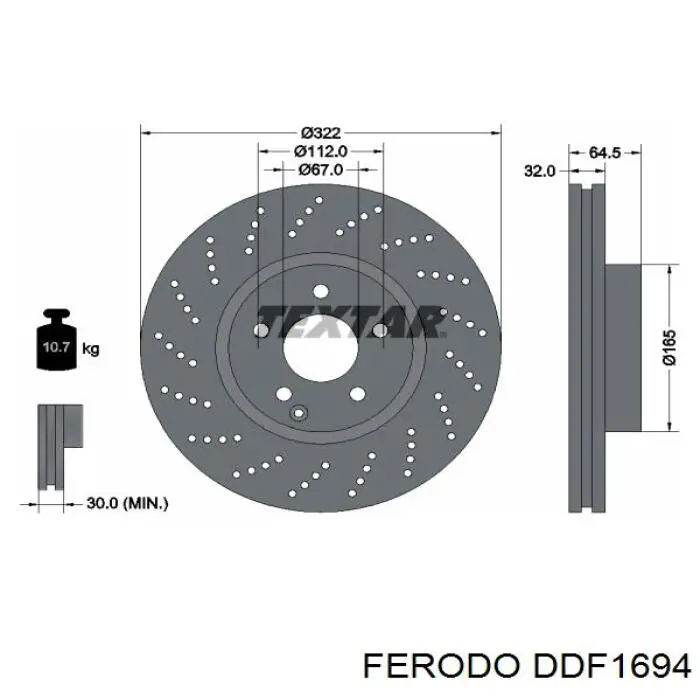 DDF1694 Ferodo freno de disco delantero