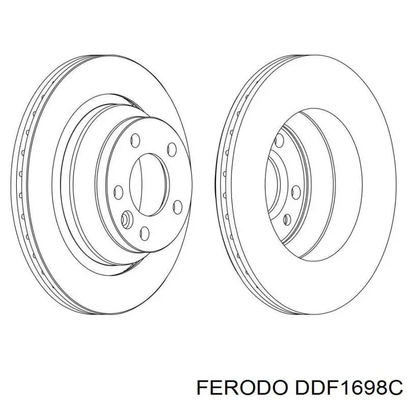 DDF1698C Ferodo disco de freno trasero