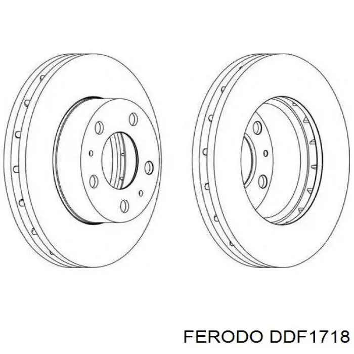 DDF1718 Ferodo disco de freno delantero